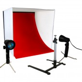 Table Top 24" Photography Studio Light Box Tent Kit  Portable Lights and DSLR Camera Tripod