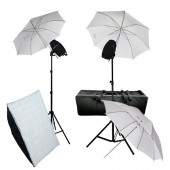 Lusana Studio 3 x 33" Umbrella Softbox Flash Strobe Light Kit Photo Studio Photography Lighting